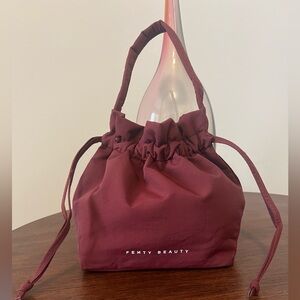 Fenty Beauty Chocolate Cherriez Cherry Red Pouch Cosmetic Makeup Bag Handbag